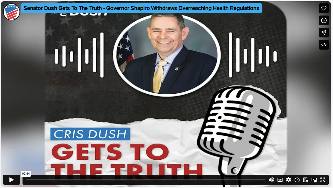 Sen. Dush Gets to the truth: video